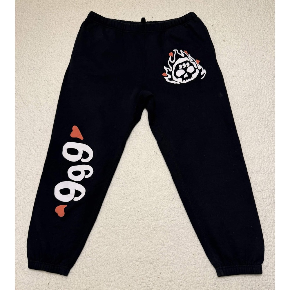 999 Club Juice WRLD Black Sweatpants Mens XL 999 Forever Graphic MD603E